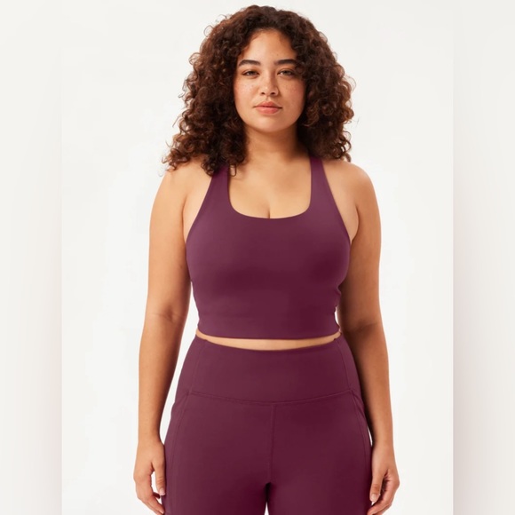 Girlfriend Collective Plum Paloma Racerback Bra - Picture 5 of 15